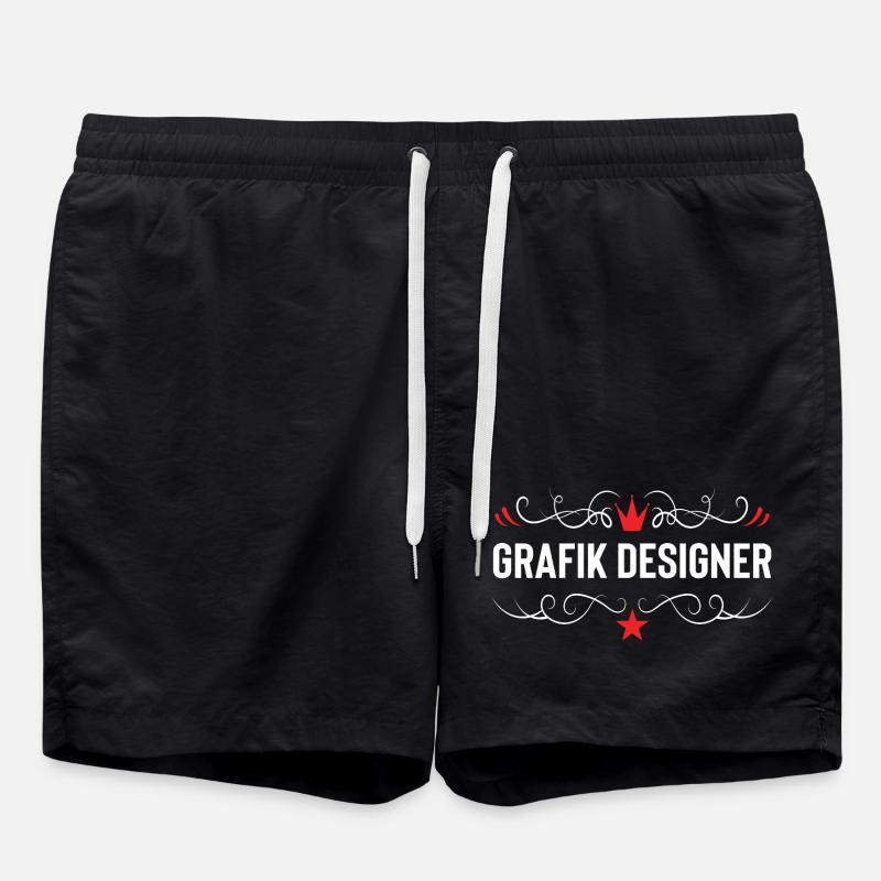 Graphic Designer Profession - Swim Trunks - black