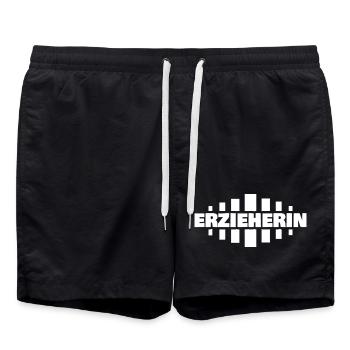 Erzieherin als Job - Badeshorts - Schwarz - Vorne - AI Model Male 185 light (185cm)