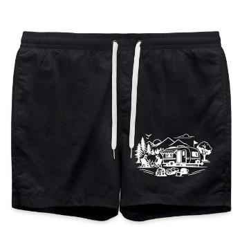 Camping - Short de bain - noir - Devant - AI Model Male 185 light (185cm)
