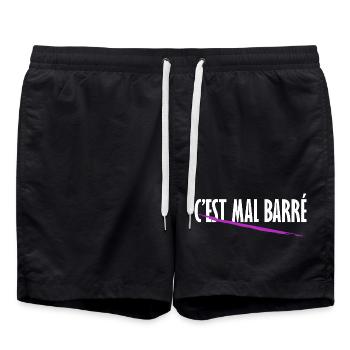 C'est mal barré - Short de bain - noir - Devant - AI Model Male 185 light (185cm)