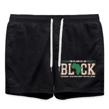 Fierté Afro Black History Month Vintage - Short de bain - noir - Devant - AI Model Male 185 light (185cm)