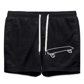 Skateboard Sketch - Swim Trunks - black - Front - AI Model Male 185 light (185cm)