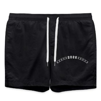 2026 Year Stars - Swim Trunks - black - Front - AI Model Male 185 light (185cm)