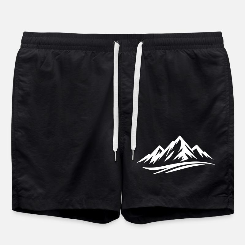 Mountains - Swim Trunks - black