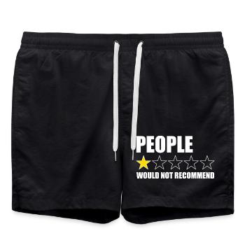 On ne recommanderait pas les anti-humains introvertis - Short de bain - noir - Devant - AI Model Male 185 light (185cm)