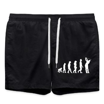 Evolution of Golf Swing - Swim Trunks - black - Front - AI Model Male 185 light (185cm)
