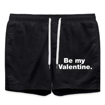 Soyez mon valentin - Short de bain - noir - Devant - AI Model Male 185 light (185cm)