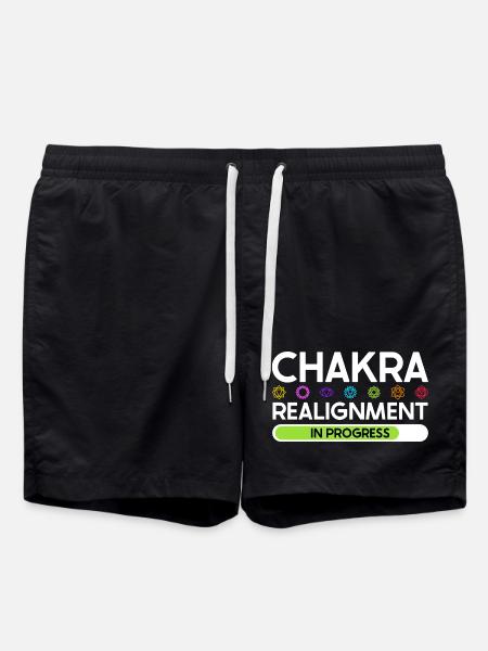 Chakra Alignment - Energy in Flow - Swim Trunks - black