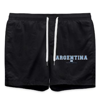 Argentina - Swim Trunks - black - Front - AI Model Male 185 light (185cm)