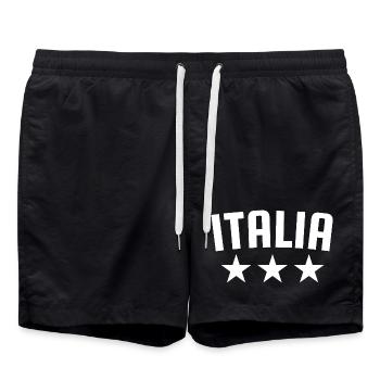 Italie 3 étoiles Design White - Short de bain - noir - Devant - AI Model Male 185 light (185cm)