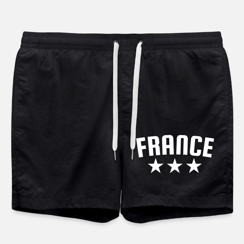 France 3 Star Design White - Swim Trunks - black