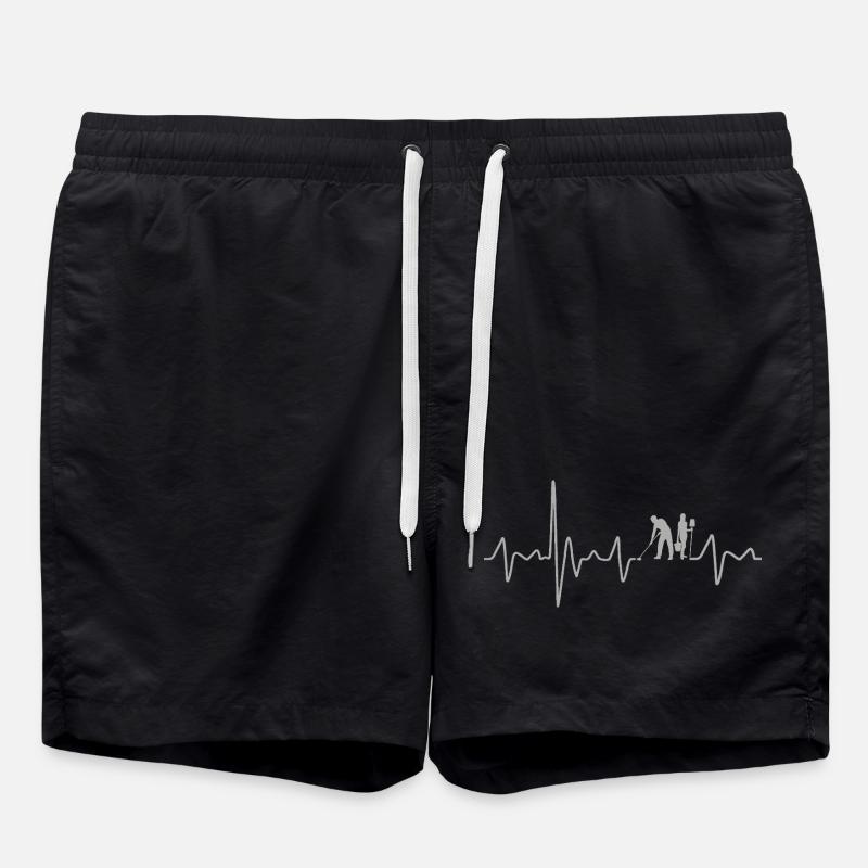 Building Cleaner Heartbeat Retro Cleaner - Swim Trunks - black