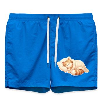 Katze Schlafen - Badeshorts - Cobalt blue - Vorne