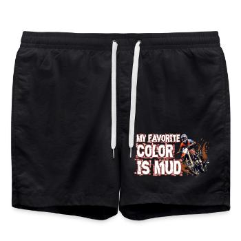 My favorite color is mud - Swim Trunks - black - Front - AI Model Male 185 light (185cm)
