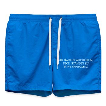 Hör auf, an dir zu zweifeln. - Badeshorts - Cobalt blue - Vorne