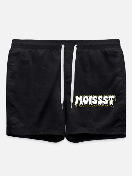Moist Fat Font Wordmark - Swim Trunks - black