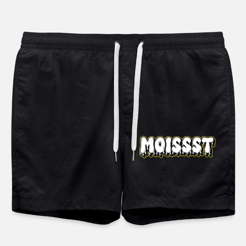 Moist Fat Font Wortzeichen - Badeshorts - Schwarz