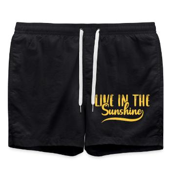 Live in the sunshine - Badeshorts - Schwarz - Vorne - AI Model Male 185 light (185cm)