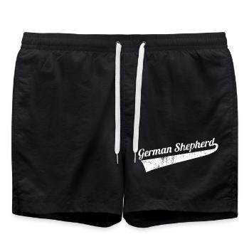German Shepherd - Swim Trunks - black - Front - AI Model Male 185 light (185cm)