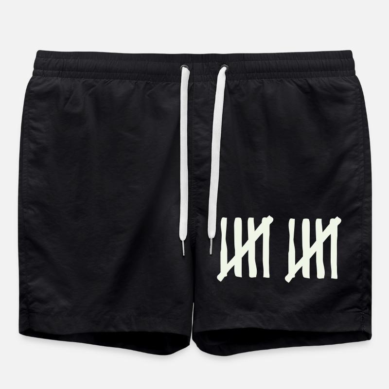 stripes_10 - Badeshorts - Schwarz