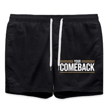 revenir - Short de bain - noir - Devant - AI Model Male 185 light (185cm)