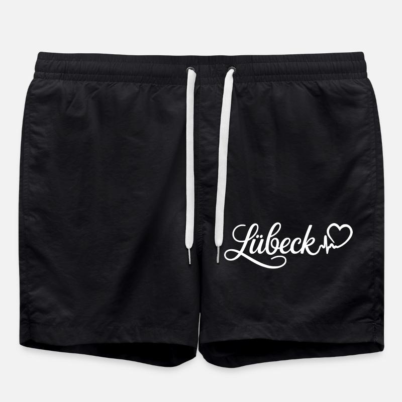 Lübeck Heartbeat - Swim Trunks - black