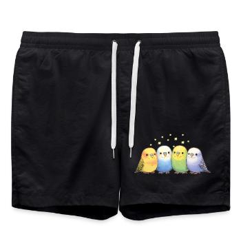 Budgies - Swim Trunks - black - Front - AI Model Male 185 light (185cm)