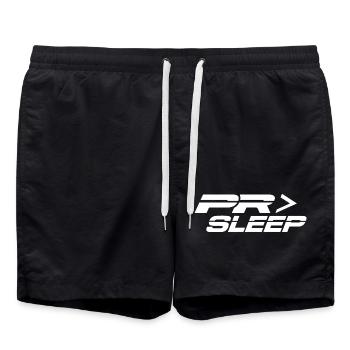 PR > Sleep | Powerlifting Powerlifting Gift Gym  - Swim Trunks - black - Front - AI Model Male 185 light (185cm)