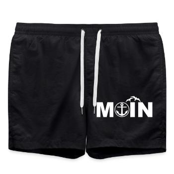 Moin von der Küste - Badeshorts - Schwarz - Vorne - AI Model Male 185 light (185cm)