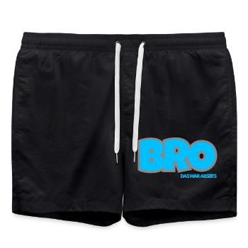 BRO. DAS WAR ABSEITS - Badeshorts - Schwarz - Vorne - AI Model Male 185 light (185cm)