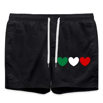 Maillot de supporters italiens pour les supporters italiens - Short de bain - noir - Devant - AI Model Male 185 light (185cm)