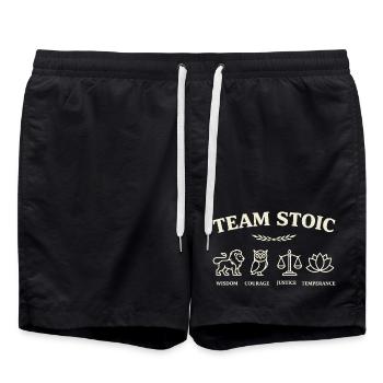 Équipe Stoïciens Vertus - Short de bain - noir - Devant - AI Model Male 185 light (185cm)