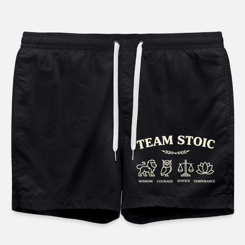 Équipe Stoïciens Vertus - Short de bain - noir