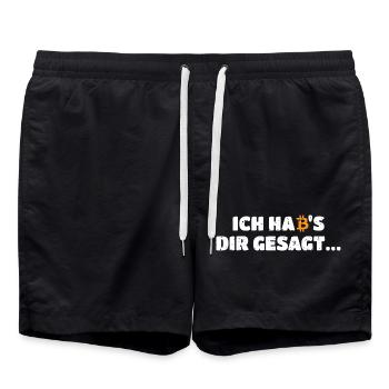 Ich habs dir ja gesagt Bitcoin Crypto - Badeshorts - Schwarz - Vorne - AI Model Male 185 light (185cm)