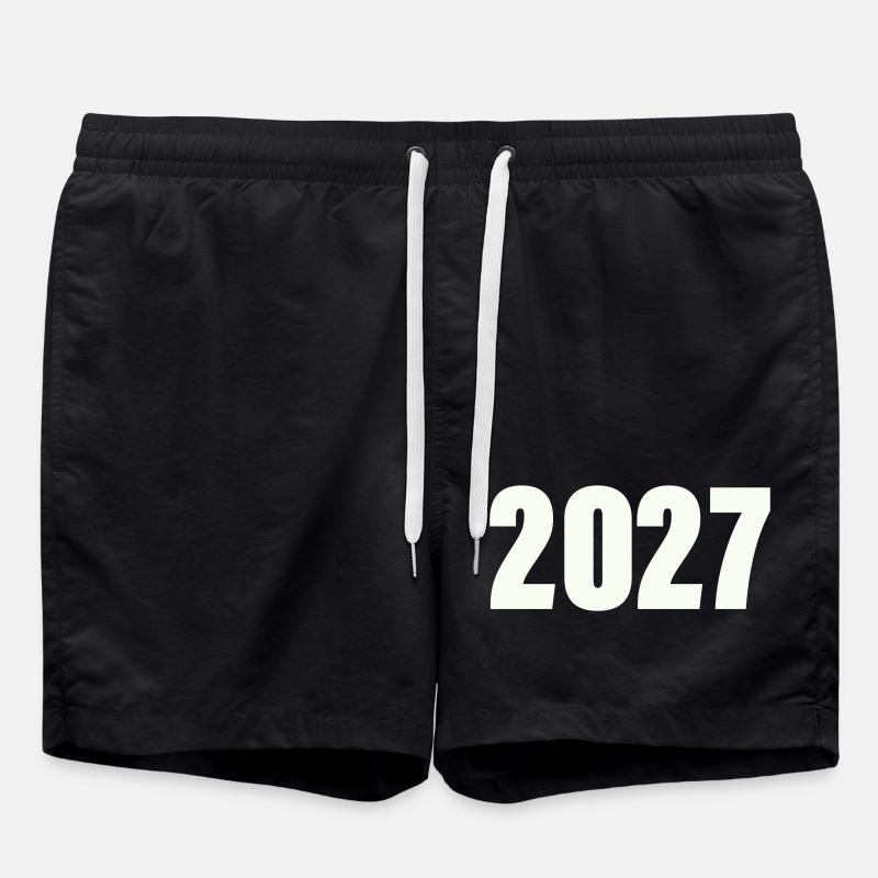 2027_zahl- - Swim Trunks - black