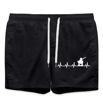 Skateboard Skater Zigzag Line Wave Rhythm - Swim Trunks - black - Front - AI Model Male 185 light (185cm)