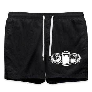 Bière symbole de fût de bière - Short de bain - noir - Devant - AI Model Male 185 light (185cm)