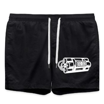 Time Bomb Explosive Dynamite - Swim Trunks - black - Front - AI Model Male 185 light (185cm)