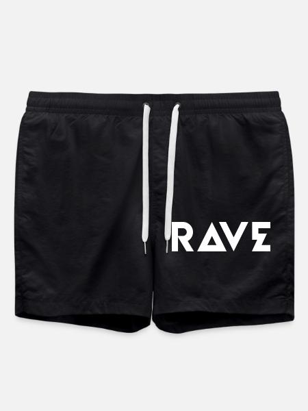 RAVE Geometric Bold Logo - Swim Trunks - black