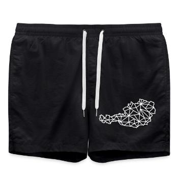 Austria Geo - Swim Trunks - black - Front - AI Model Male 185 light (185cm)