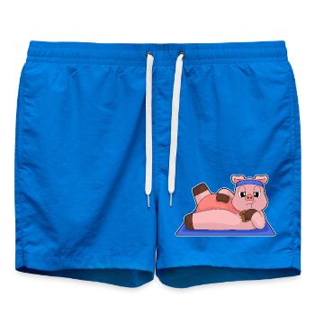 Schwein Yoga Fitness Gymnastik - Badeshorts - Cobalt blue - Vorne