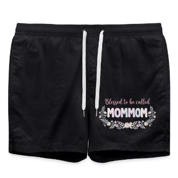 Mama, Oma-Blumen, süßes Oma-Geschenk - Badeshorts - Schwarz - Vorne - AI Model Male 185 light (185cm)