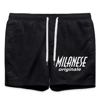 Milanese originale - Original Mailänder - Milano  - Badeshorts - Schwarz - Vorne - AI Model Male 185 light (185cm)