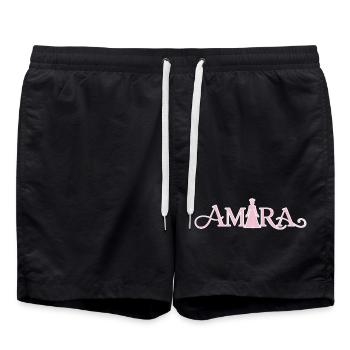 Amara Princess Pink Couture - Swim Trunks - black - Front - AI Model Male 185 light (185cm)