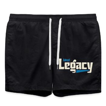Adopt Legacy: Rescue Pride Tee - Swim Trunks - black - Front - AI Model Male 185 light (185cm)