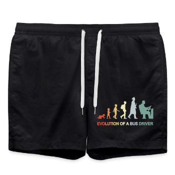 Baby to Bus Driver Evolution - Swim Trunks - black - Front - AI Model Male 185 light (185cm)