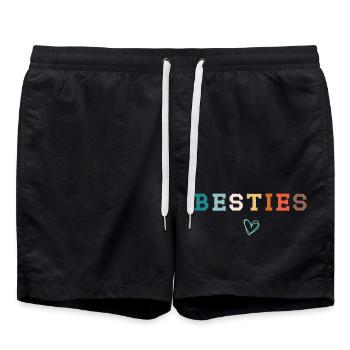 Besties Beste Freunde Beste Freundinnen - Badeshorts - Schwarz - Vorne - AI Model Male 185 light (185cm)