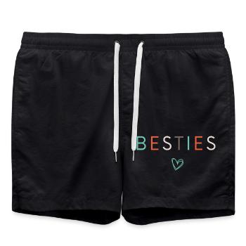 Besties Beste Freunde Beste Freundinnen - Badeshorts - Schwarz - Vorne - AI Model Male 185 light (185cm)