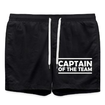Captain of the team - Swim Trunks - black - Front - AI Model Male 185 light (185cm)