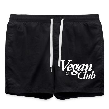 Vegan Club - Short de bain - noir - Devant - AI Model Male 185 light (185cm)